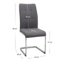 Σετ Τραπεζαρία 5τμχ Darlen - Laura Megapap Χρώμα Sencron Black - Γκρι 125x72x74εκ.