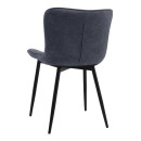 Σετ Τραπεζαρία 5τμχ Darlen - Chiara Megapap Χρώμα Sencron Black - Ανθρακί 125x72x74εκ.