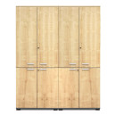 Ντουλάπα Γραφείου Επαγγελματική Venturo Megapap Χρώμα Ανθρακί - Φυσικό Οξιάς 160x40x200εκ.