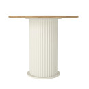 Σετ Τραπεζαρία 5τμχ Bohema - Kevin Megapap Χρώμα Ivory/sepet oak - Γκρι Ø90x77,7εκ.