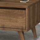 Τραπεζάκι Σαλονιού Aster Megapap Χρώμα Καρυδί 120x56x40εκ.