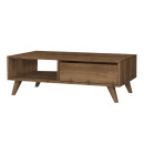 Τραπεζάκι Σαλονιού Aster Megapap Χρώμα Καρυδί 120x56x40εκ.