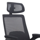 Καρέκλα Γραφείου Διευθυντική Belora Megapap με Ύφασμα Mesh Χρώμα Μαύρο 63,5x62x117/127εκ.