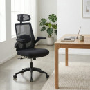 Καρέκλα Γραφείου Διευθυντική Belora Megapap με Ύφασμα Mesh Χρώμα Μαύρο 63,5x62x117/127εκ.