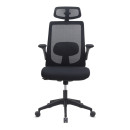 Καρέκλα Γραφείου Διευθυντική Belora Megapap με Ύφασμα Mesh Χρώμα Μαύρο 63,5x62x117/127εκ.