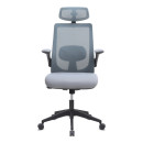 Καρέκλα Γραφείου Διευθυντική Belora Megapap με Ύφασμα Mesh Χρώμα Γκρι 63,5x62x117/127εκ.