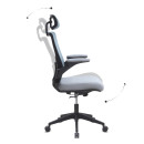 Καρέκλα Γραφείου Διευθυντική Belora Megapap με Ύφασμα Mesh Χρώμα Γκρι 63,5x62x117/127εκ.