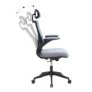 Καρέκλα Γραφείου Διευθυντική Belora Megapap με Ύφασμα Mesh Χρώμα Γκρι 63,5x62x117/127εκ.