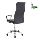 Καρέκλα Γραφείου Novaro Megapap από Τεχνόδερμα Χρώμα Μαύρο 61x68x111/121εκ.