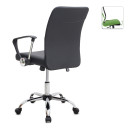 Καρέκλα Γραφείου Avelon Megapap από Τεχνόδερμα Χρώμα Μαύρο 60x56x94/103εκ.