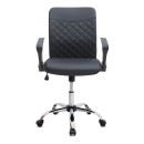 Καρέκλα Γραφείου Avelon Megapap από Τεχνόδερμα Χρώμα Μαύρο 60x56x94/103εκ.