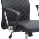 Καρέκλα Γραφείου Avelon Megapap από Τεχνόδερμα Χρώμα Μαύρο 60x56x94/103εκ.