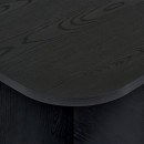 Τραπεζάκι Σαλονιού Becaj Megapap Χρώμα Black Wood 120x60x41,4εκ.