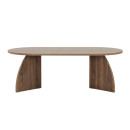 Τραπεζάκι Σαλονιού Melina Megapap Χρώμα Καρυδί 120x60x40εκ.