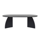 Τραπεζάκι Σαλονιού Melina Megapap Χρώμα Black Wood 120x60x40εκ.