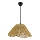 Φωτιστικό Οροφής Sukne Megapap e27 Γιούτα Μονόφωτο Χρώμα Camel Ø35x60εκ.