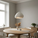 Φωτιστικό Οροφής Lora Megapap e27 Fiberglass Μονόφωτο Χρώμα Λευκό 32x28x120εκ.