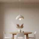 Φωτιστικό Οροφής Luna Megapap e27 Fiberglass Μονόφωτο Χρώμα Λευκό 30x21x120εκ.