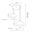 Φωτιστικό Οροφής Loval Megapap e27 Fiberglass Δίφωτο Χρώμα Λευκό Ø70x115εκ.