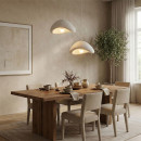 Φωτιστικό Οροφής Luna Megapap e27 Fiberglass Δίφωτο Χρώμα Λευκό Ø74x115εκ.