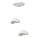 Φωτιστικό Οροφής Luna Megapap e27 Fiberglass Δίφωτο Χρώμα Λευκό Ø74x115εκ.