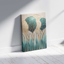 Πίνακας σε Καμβά "golden Leaves" Megapap Ψηφιακής Εκτύπωσης 70x100x3εκ.