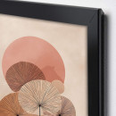 Πίνακας "pink Leaves" Megapap Ψηφιακής Εκτύπωσης 50x70εκ.