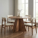 Τραπέζι Virela Megapap Χρώμα Atlantic Pine Ø120x75εκ.