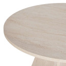 Τραπέζι Virela Megapap Χρώμα Travertine Ø120x75εκ.