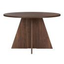 Τραπέζι Virela Megapap Χρώμα Καρυδί Ø120x75εκ.