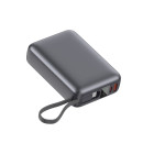 Qcy Pb20a Grey 20000mah 45w pd Fast Charge Power Bank - Digital Display, Fireproof Abs+pc