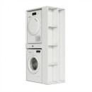 Έπιπλο Πλυντηρίου - Στεγνωτηρίου Bace Megapap Χρώμα Λευκό 90x60x187εκ.