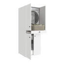 Έπιπλο Πλυντηρίου - Στεγνωτηρίου Kindi Megapap Χρώμα Λευκό 70x60x187εκ.