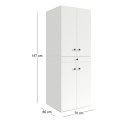 Έπιπλο Πλυντηρίου - Στεγνωτηρίου Kindi Megapap Χρώμα Λευκό 70x60x187εκ.