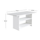 Τραπεζάκι Σαλονιού Dallas Megapap Χρώμα Λευκό 70x50x60εκ.