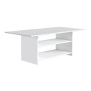 Τραπεζάκι Σαλονιού Dallas Megapap Χρώμα Λευκό 90x50x45εκ.