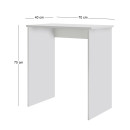 Γραφείο Εργασίας Biro Megapap Χρώμα Λευκό 70x40x75εκ.