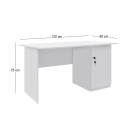 Γραφείο Εργασίας Moto Megapap Χρώμα Λευκό 120x80x75εκ.