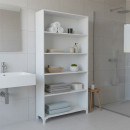 Βιβλιοθήκη Kafka Megapap Χρώμα Λευκό 70x30x188εκ.