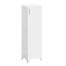 Ντουλάπι Κουζίνας - Μπάνιου Mine Megapap Χρώμα Λευκό 30x32x128εκ.