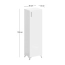 Ντουλάπι Κουζίνας - Μπάνιου Mine Megapap Χρώμα Λευκό 30x32x128εκ.