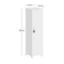 Ντουλάπι με Κλειδαριά Zehra Megapap Χρώμα Λευκό 30x32x168εκ.