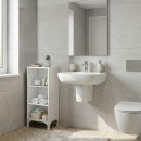 Βιβλιοθήκη - Ραφιέρα Clare Megapap Χρώμα Λευκό 30x20x88εκ.