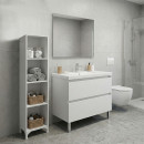 Βιβλιοθήκη - Ραφιέρα Clare Megapap Χρώμα Λευκό 30x20x128εκ.