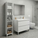 Βιβλιοθήκη - Ραφιέρα Clare Megapap Χρώμα Λευκό 30x20x168εκ.