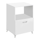 Έπιπλο Κουζίνας για Φουρνάκι Nadine Megapap Χρώμα Λευκό 60x57x85εκ.