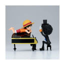 Banpresto World Collectable Figure log Stories: one Piece - Monkey D.luffy & Brook Statue (8cm) (29640)