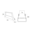 TROPIC ΞΑΠΛΩΣΤΡΑ ΜΕ ΜΠΡΑΤΣΑ WHITE/TAUPE ΑΛΟΥΜ-ΠΟΛ/ΝΙΟΥ 210X72X31εκ.