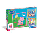 Clementoni Παιδικό Παζλ Super Color Peppa Pig 3x48 τμχ