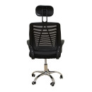 A9951 ΜΑΥΡΗ ΠΟΛΥΘΡΟΝΑ ΓΡΑΦΕΙΟΥ 59X61X42-108/51-120εκ.